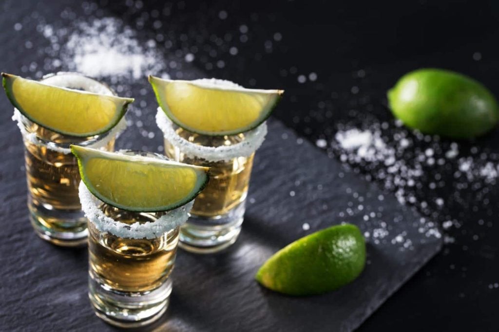 shot with tequila