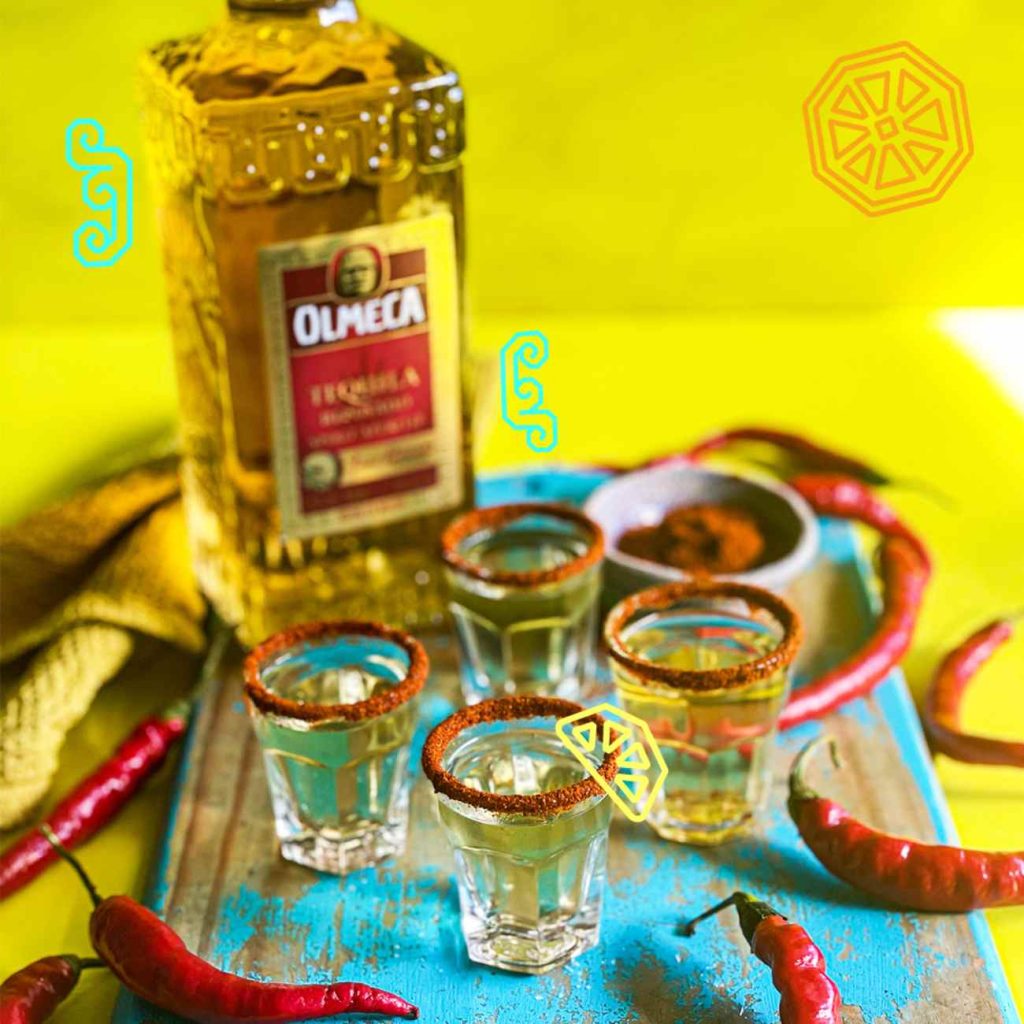 tequila reposado tabasco shots