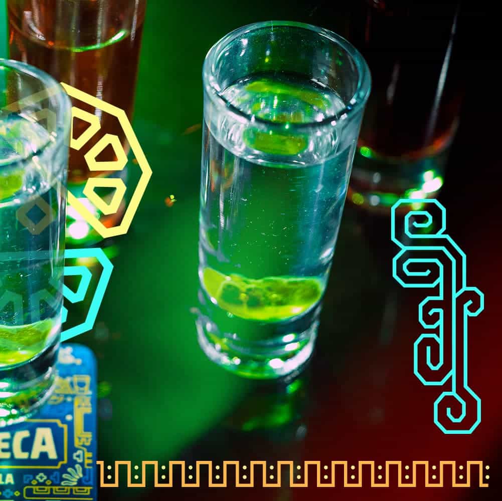 Enjoy this tequila with apple juice
