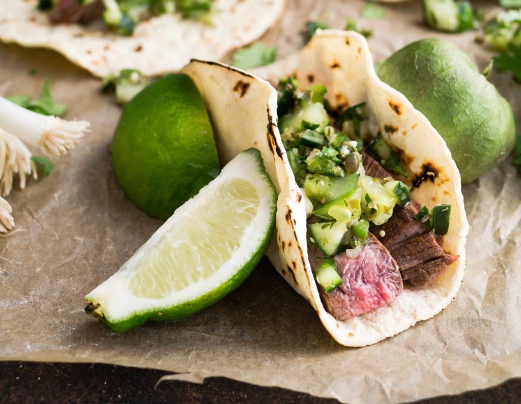taco with meat