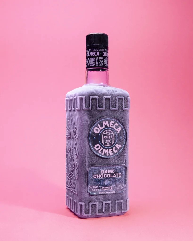Dark side of sweet chocolate tequila shots