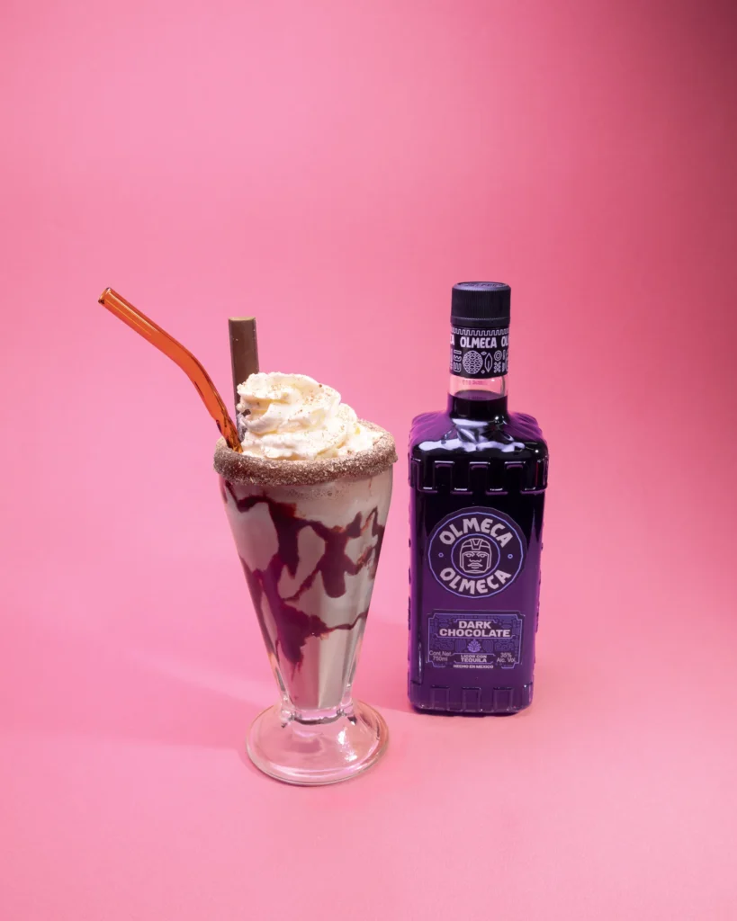 Original Olmeca chocolate milkshake shot