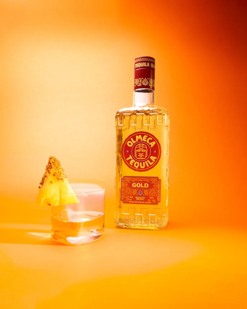 Olmeca Tequila Gold Pineapple Ritual shot